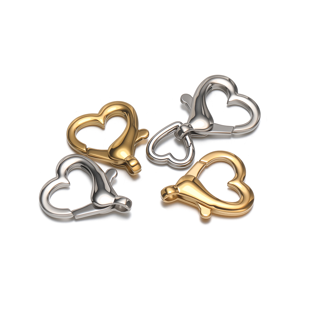 Jewelry Making Gold - 2Pcs PVD Gold Stainless Steel Heart