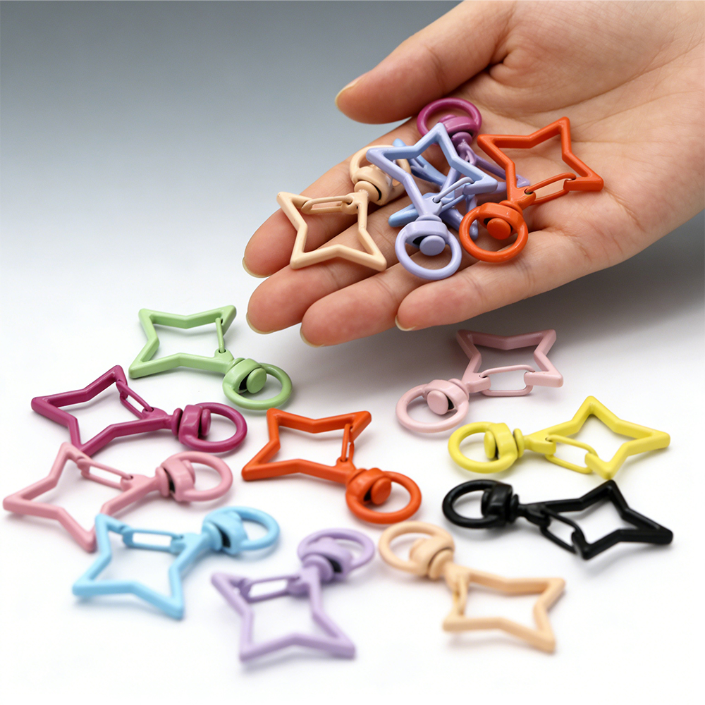 Jewelry Making Rings - 5pcs 38x26mm Colorful Star Rhombus Shape
