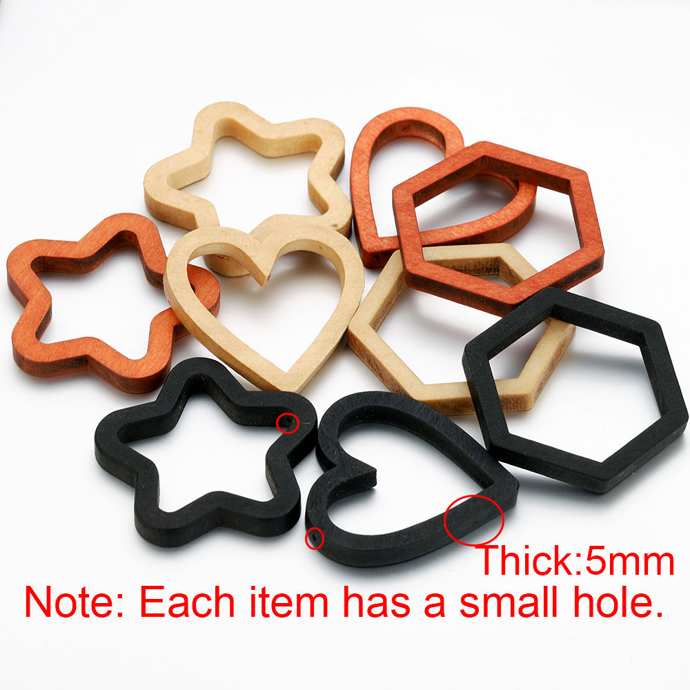 10pcs Wood Heart Square Silico - Resin Mold Jewelry บทวิจารณ์และราคา
