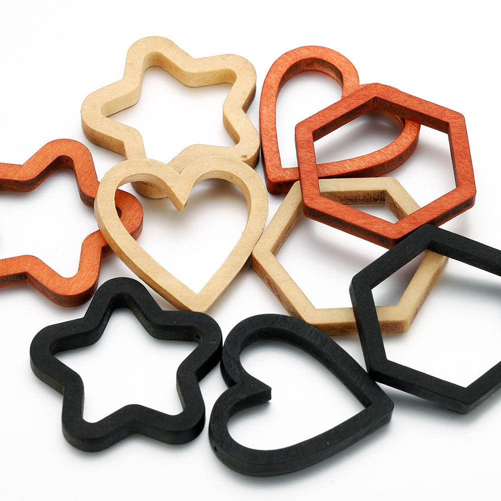 10pcs Wood Heart Square Silico - Resin Mold Jewelry บทวิจารณ์และราคา