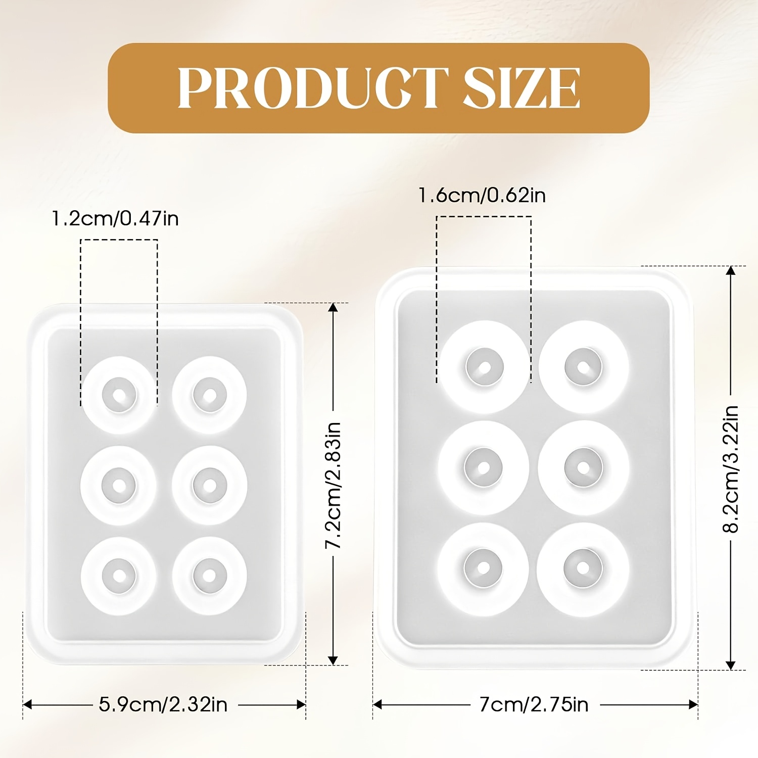 Two Perforated Spherical Silic - Resin Mold Jewelry บทวิจารณ์และราคา