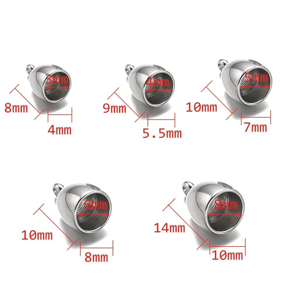 20pcs Tube End Caps Stainless  - Crimp Bead Tube บทวิจารณ์และราคา