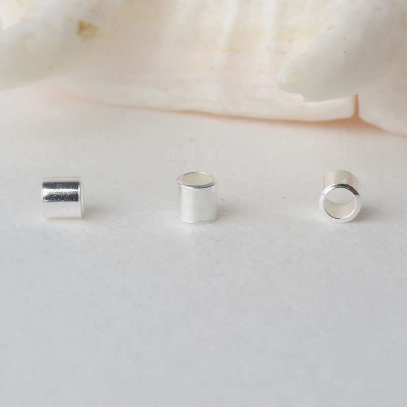 925 Sterling Silver Hypoallerg - Crimp Bead Tube บทวิจารณ์และราคา