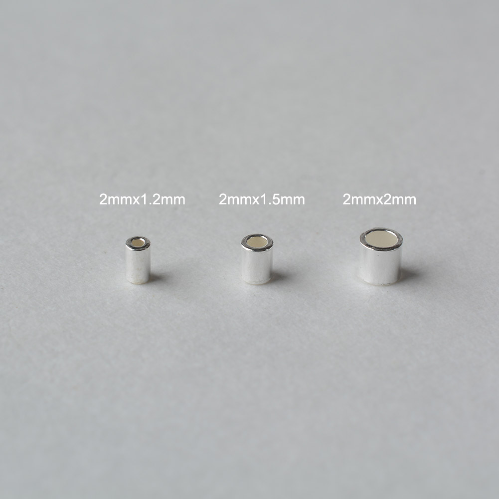 925 Sterling Silver Hypoallerg - Crimp Bead Tube บทวิจารณ์และราคา