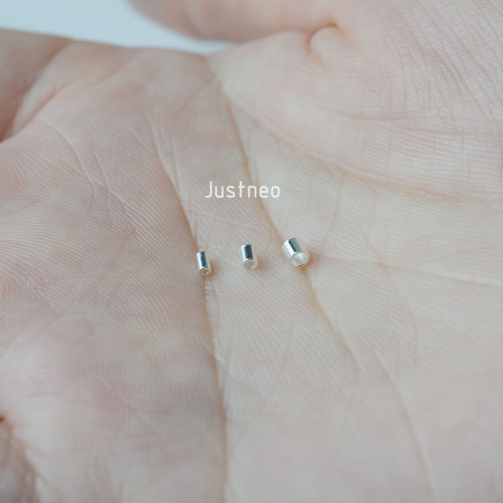 925 Sterling Silver Hypoallerg - Crimp Bead Tube บทวิจารณ์และราคา