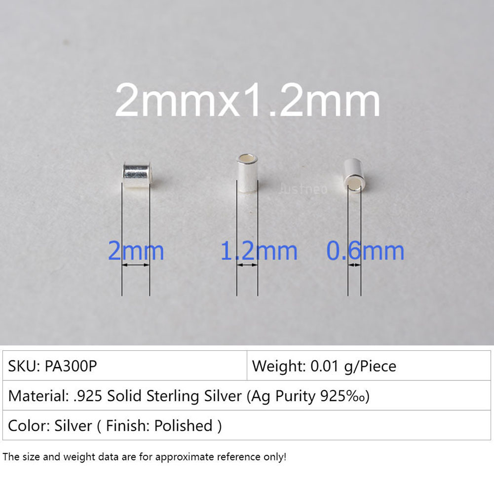 925 Sterling Silver Hypoallerg - Crimp Bead Tube บทวิจารณ์และราคา