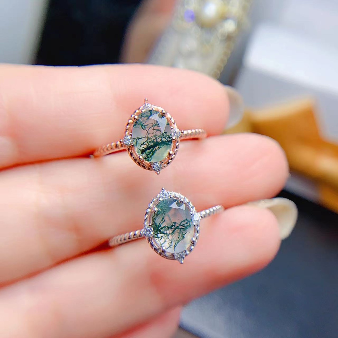 Natural Stone Ocean Water Moss - Jewelry Making University บทวิจารณ์และราคา