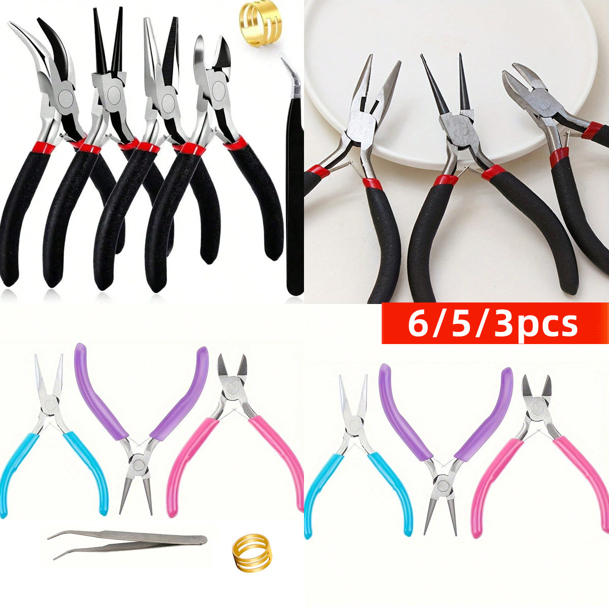 6/5/3pcs Jewelry Making Tools  - Jewelry Making Pliers Set บทวิจารณ์และราคา