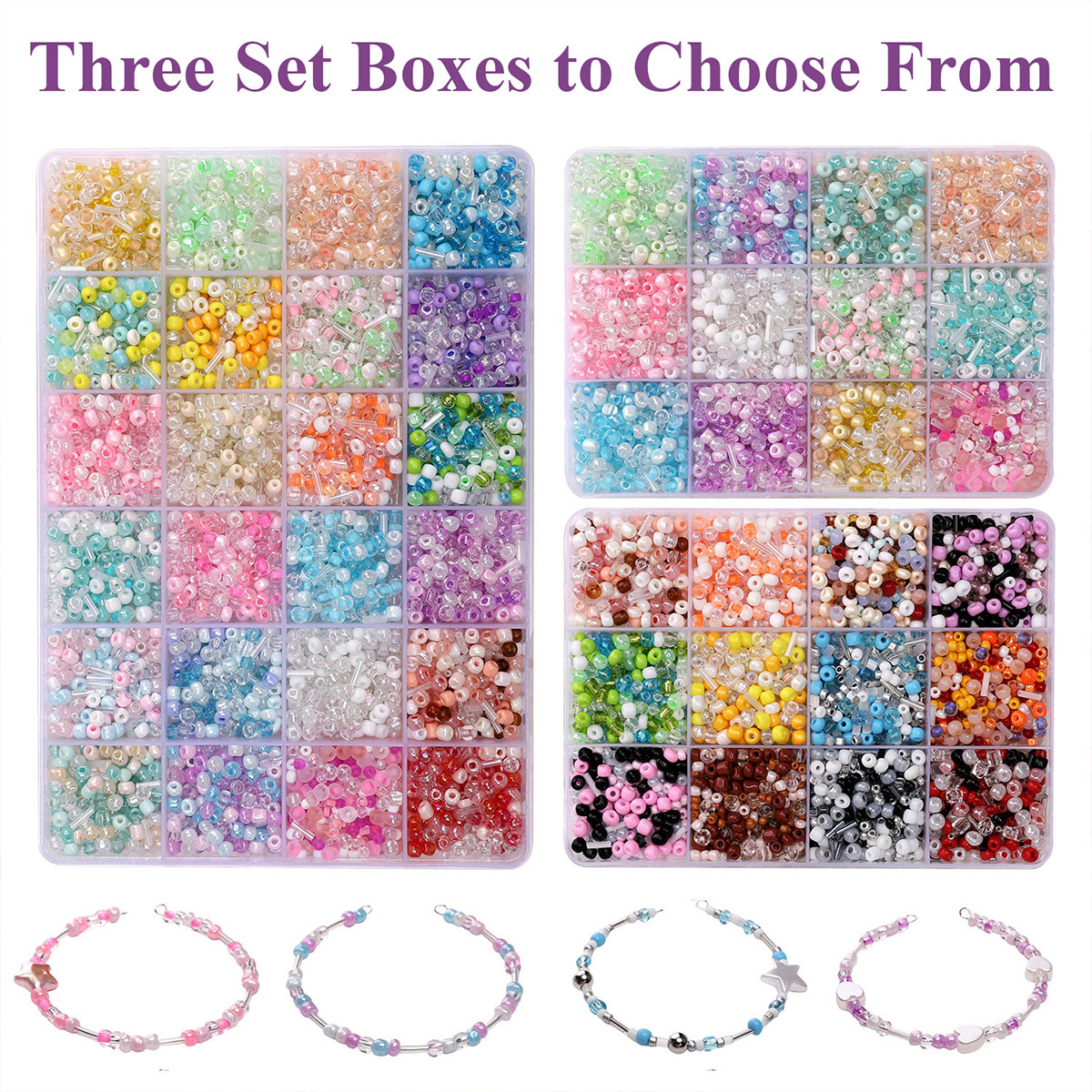 24 Grid Mixed Size Glass Seed  - Crimp Bead Tube บทวิจารณ์และราคา
