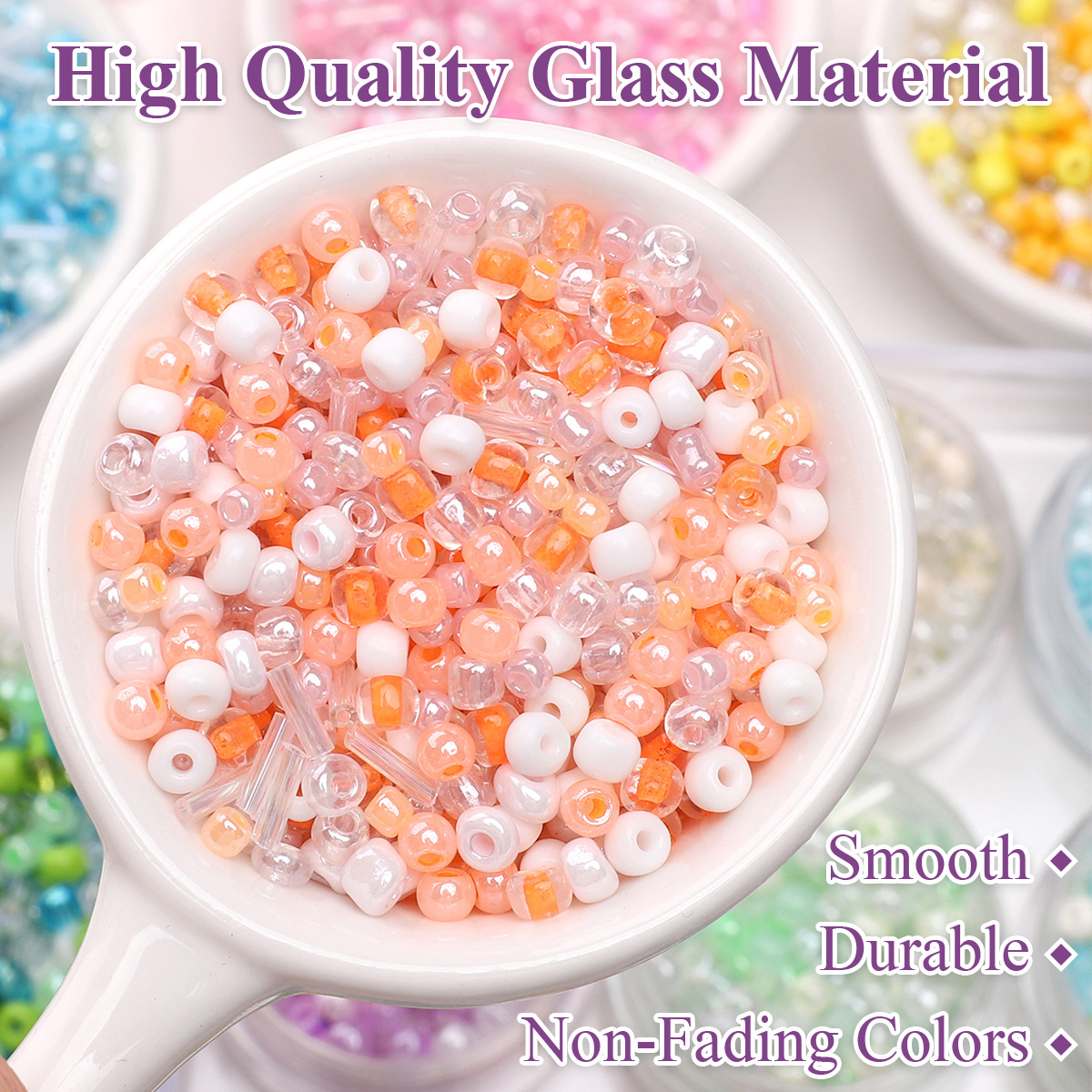 24 Grid Mixed Size Glass Seed  - Crimp Bead Tube บทวิจารณ์และราคา