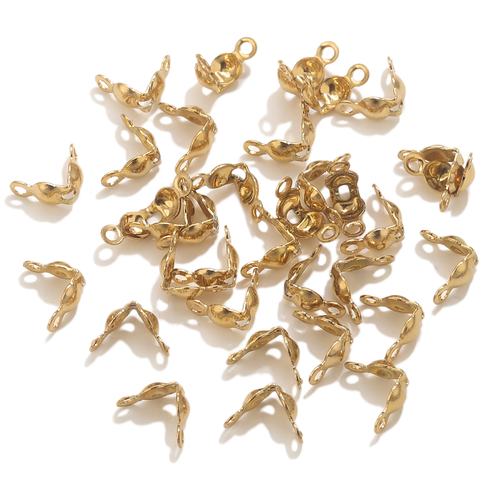 50pcs PVD Gold Plated Stainles - Jewelry Making Gold บทวิจารณ์และราคา