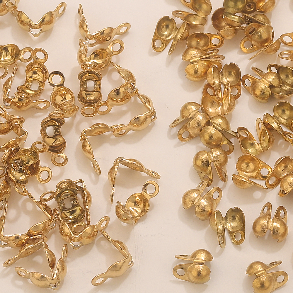 50pcs PVD Gold Plated Stainles - Jewelry Making Gold บทวิจารณ์และราคา