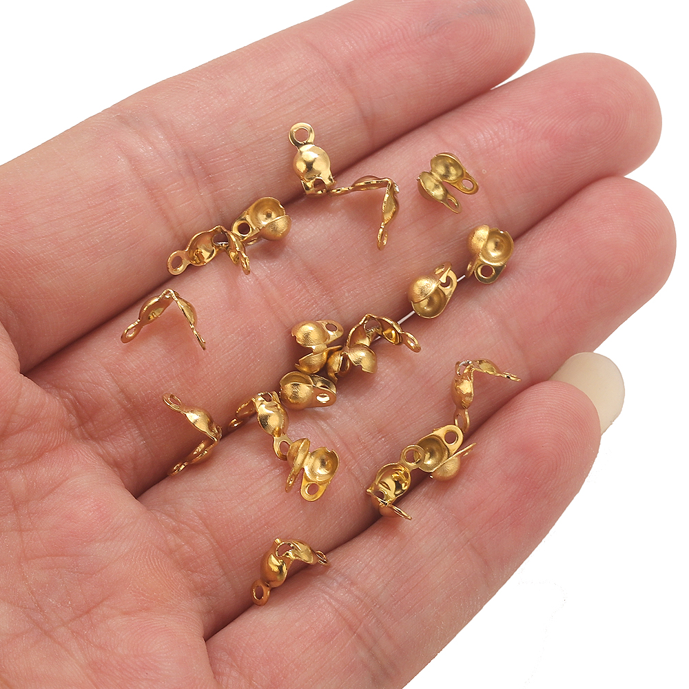50pcs PVD Gold Plated Stainles - Jewelry Making Gold บทวิจารณ์และราคา