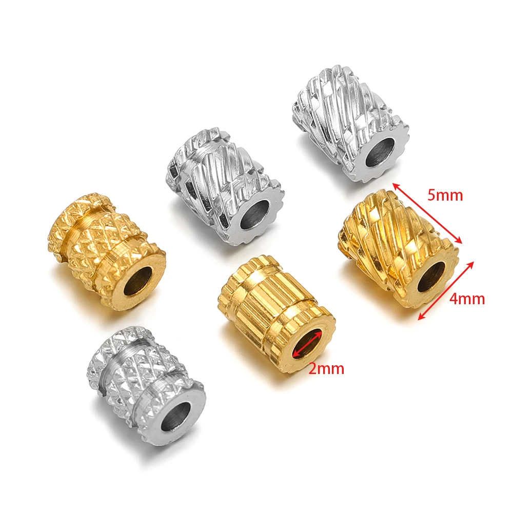 20pcs PVD Gold Stainless Steel - Crimp Bead Tube บทวิจารณ์และราคา