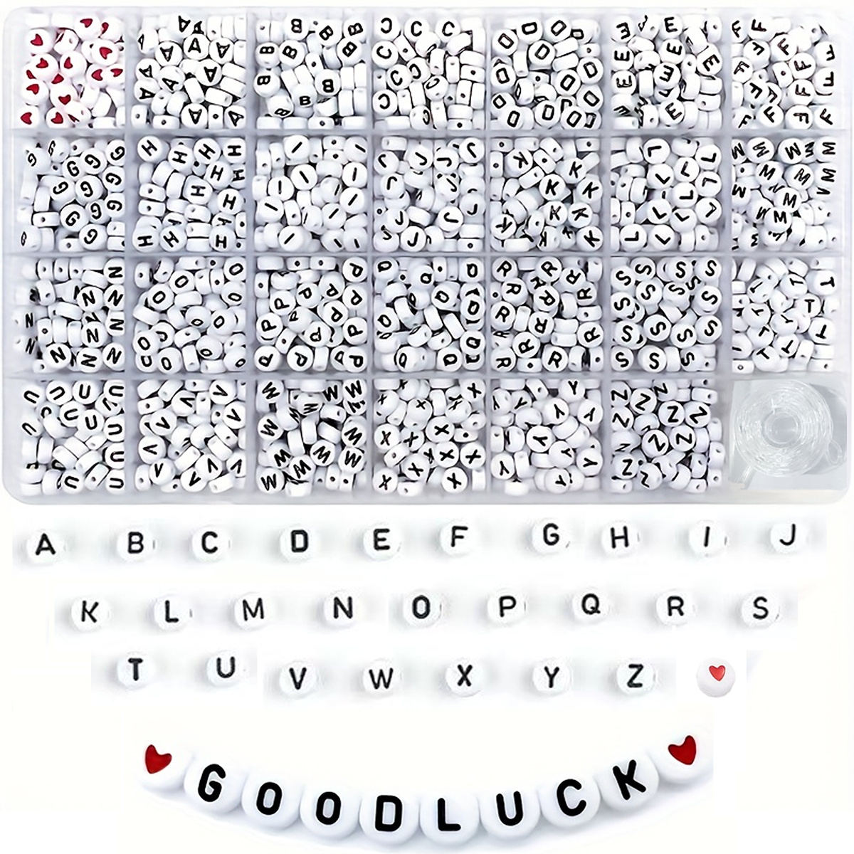 1300 4x7 round acrylic letter  - Jewelry Making Yarn บทวิจารณ์และราคา