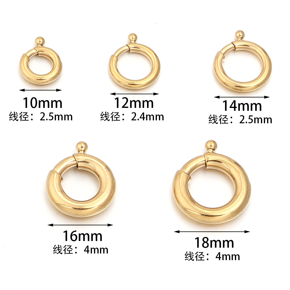 2pcs Stainless Steel Spring Cl - Jewelry Making Rings บทวิจารณ์และราคา