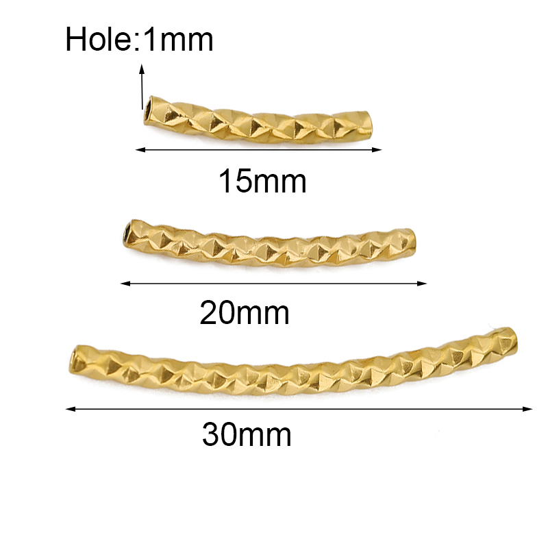 10pcs PVD Stainless Steel Curv - Crimp Bead Tube บทวิจารณ์และราคา