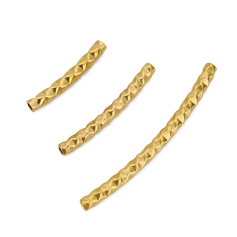 10pcs PVD Stainless Steel Curv - Crimp Bead Tube บทวิจารณ์และราคา
