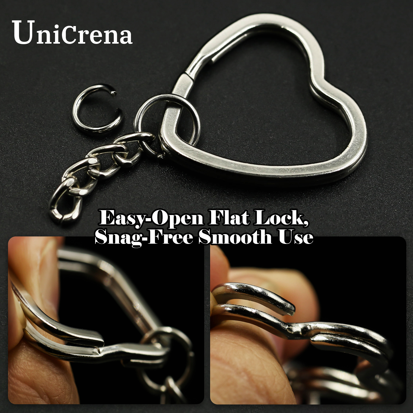 UniCrena Split Ring Keychain w - Jewelry Making Rings บทวิจารณ์และราคา