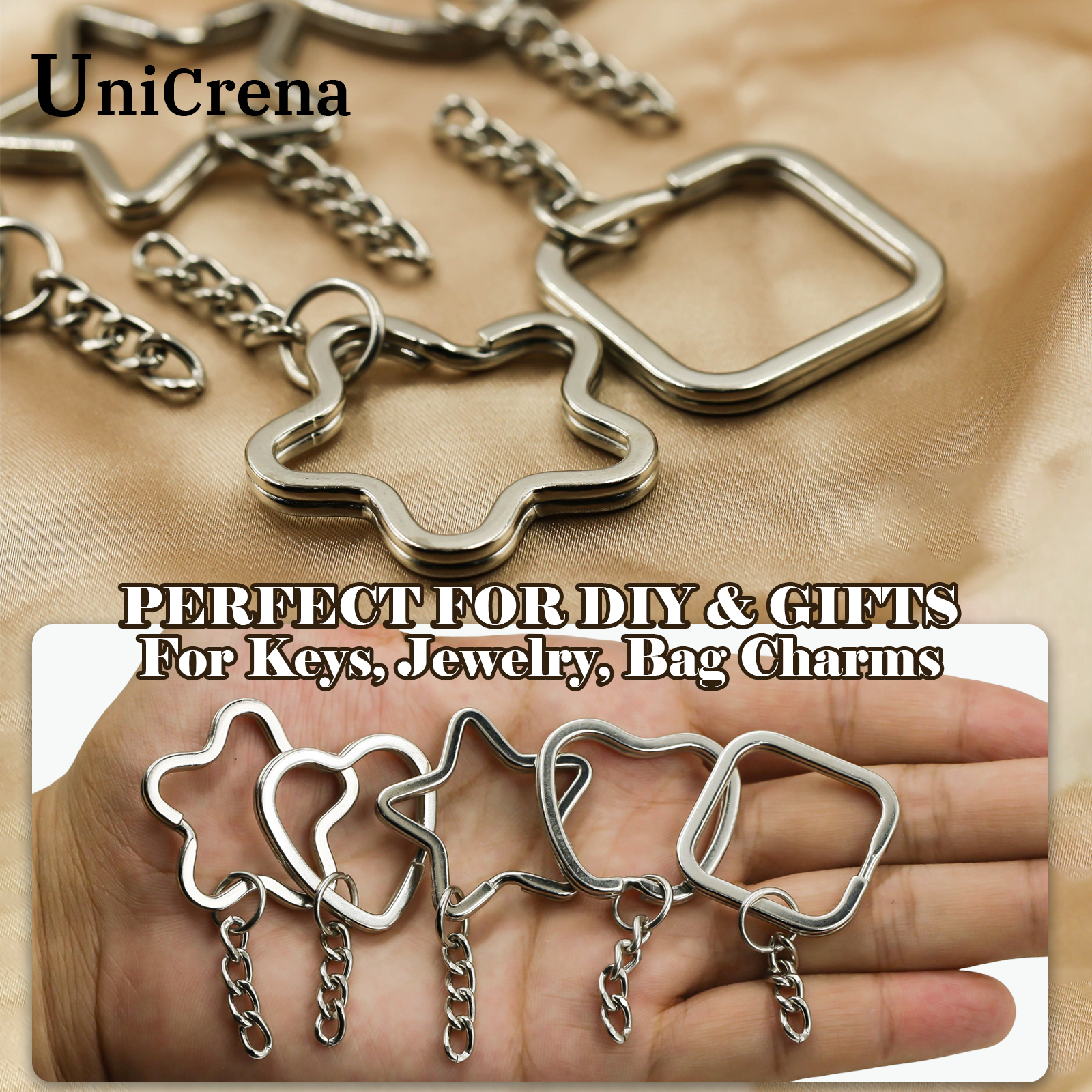 UniCrena Split Ring Keychain w - Jewelry Making Rings บทวิจารณ์และราคา