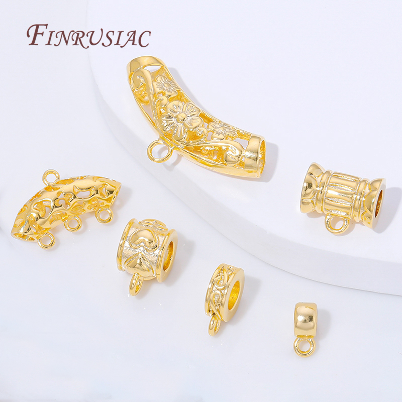 18K Gold Plated Pendant Bail C - Crimp Bead Tube บทวิจารณ์และราคา
