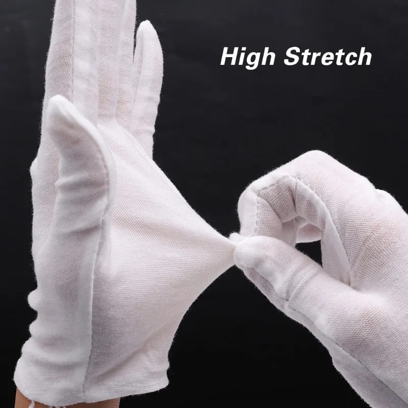 1-20pairs White Cotton Work Gl - Jewelry Making Gloves บทวิจารณ์และราคา