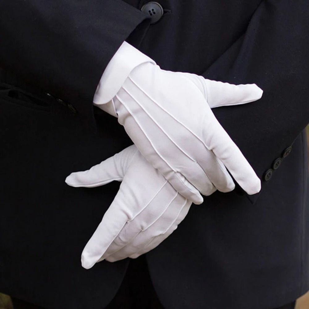 New Soft White Cotton Gloves H - Jewelry Making Gloves บทวิจารณ์และราคา