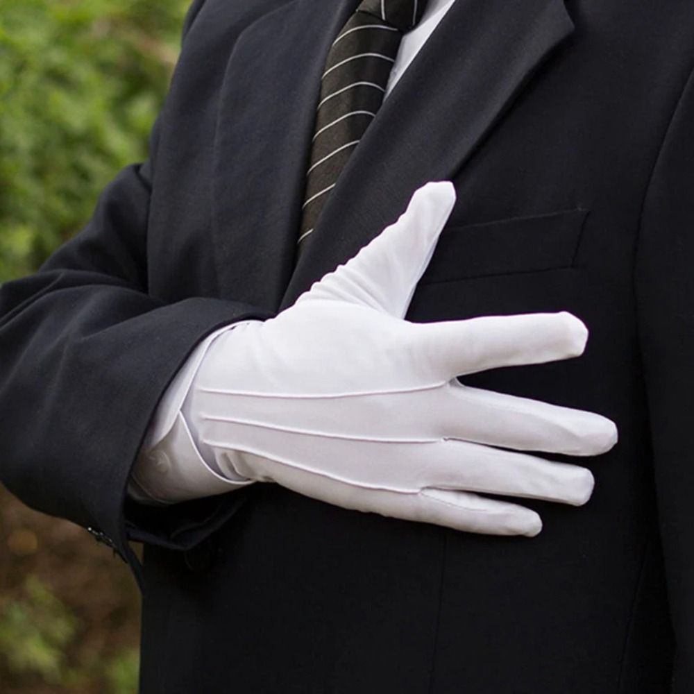 Soft White Cotton Gloves Thin  - Jewelry Making Gloves บทวิจารณ์และราคา