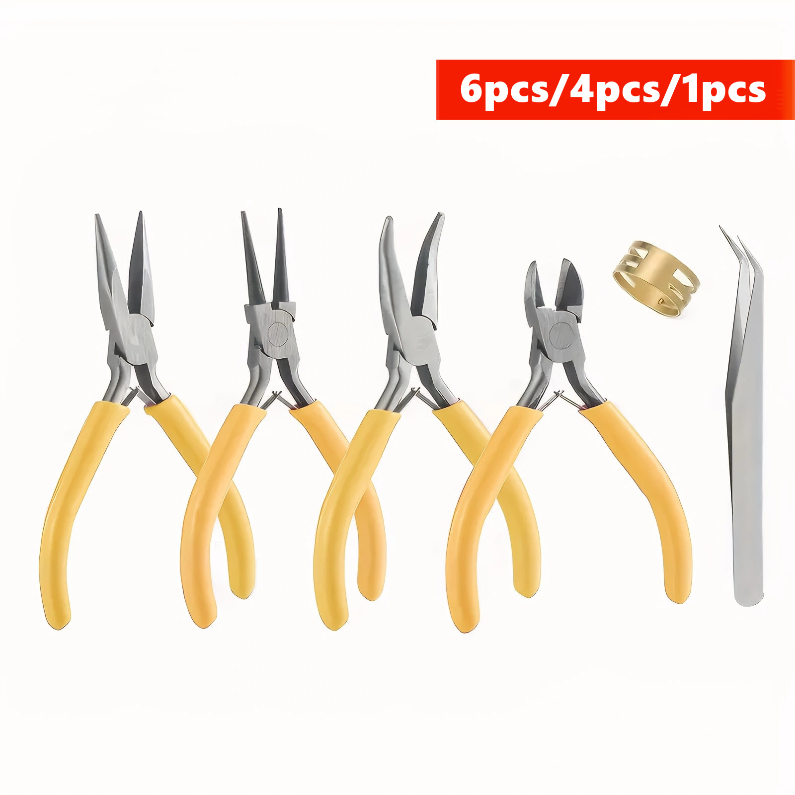 6/4/1pcs yellow Jewelry Making - Jewelry Making Pliers Set บทวิจารณ์และราคา