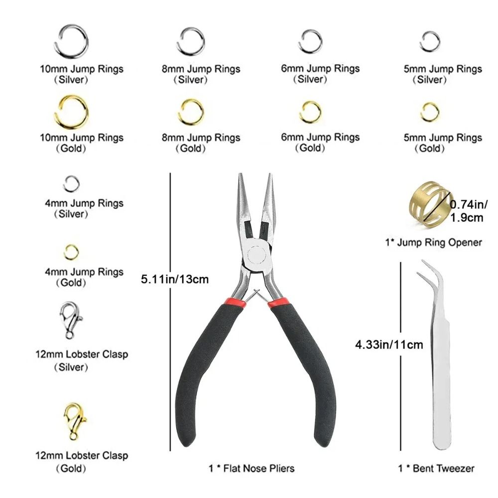 1200pcs 4-10mm Gold Silver Ope - Jewelry Making Pliers Set บทวิจารณ์และราคา