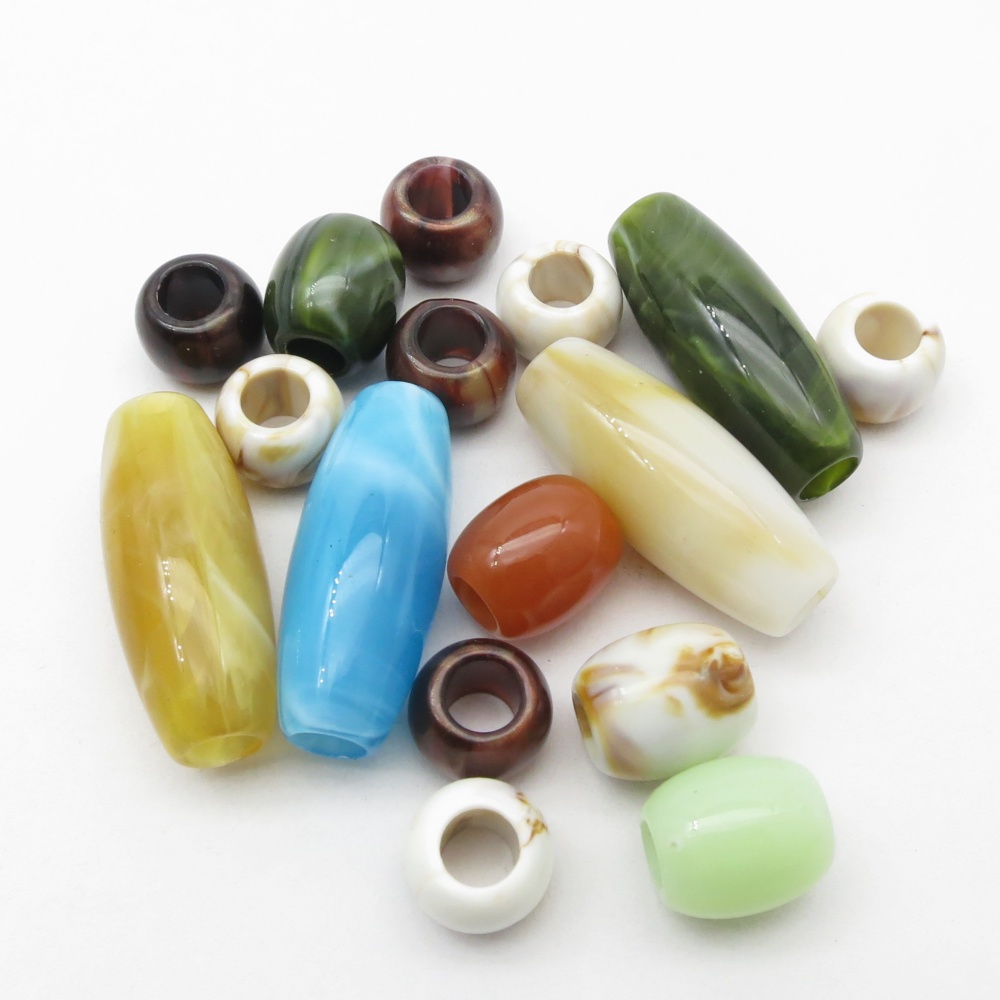 16pcs Mix Styles Acrylic Croch - Crimp Bead Tube บทวิจารณ์และราคา