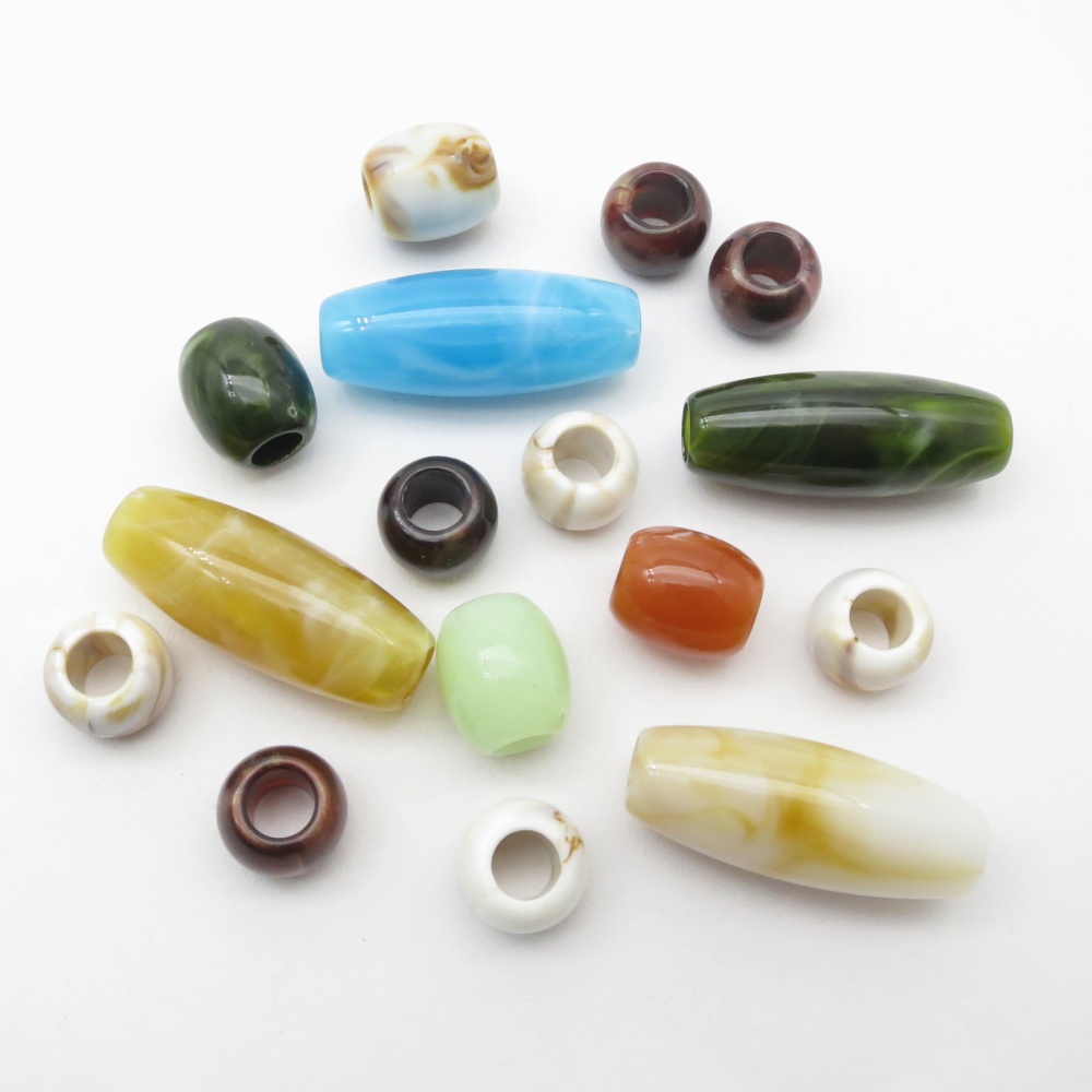 16pcs Mix Styles Acrylic Croch - Crimp Bead Tube บทวิจารณ์และราคา