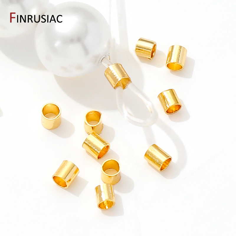 18K Gold Plated Brass Tube Cri - Crimp Bead Tube บทวิจารณ์และราคา