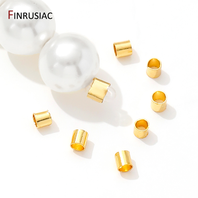 18K Gold Plated Brass Tube Cri - Crimp Bead Tube บทวิจารณ์และราคา