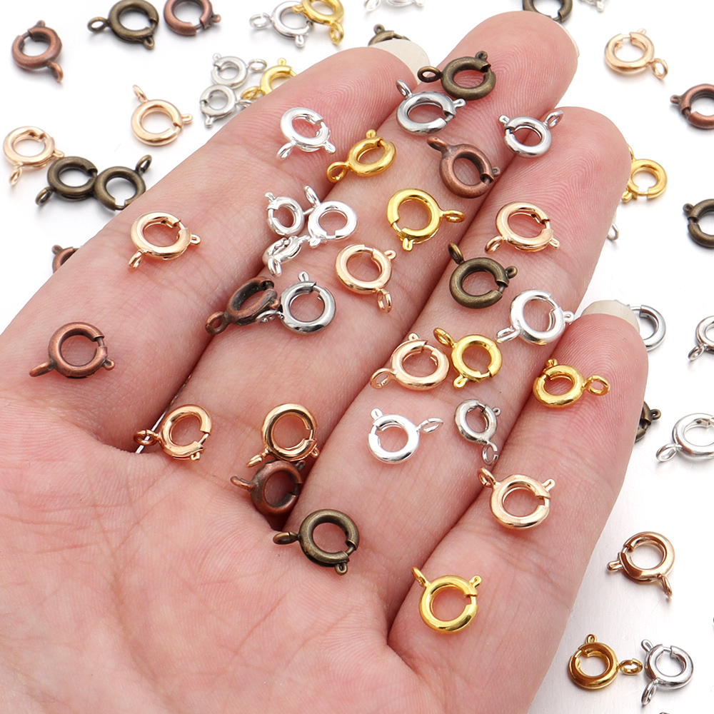 10Pcs Circle Spring Buttonr Co - Jewelry Making Rings บทวิจารณ์และราคา