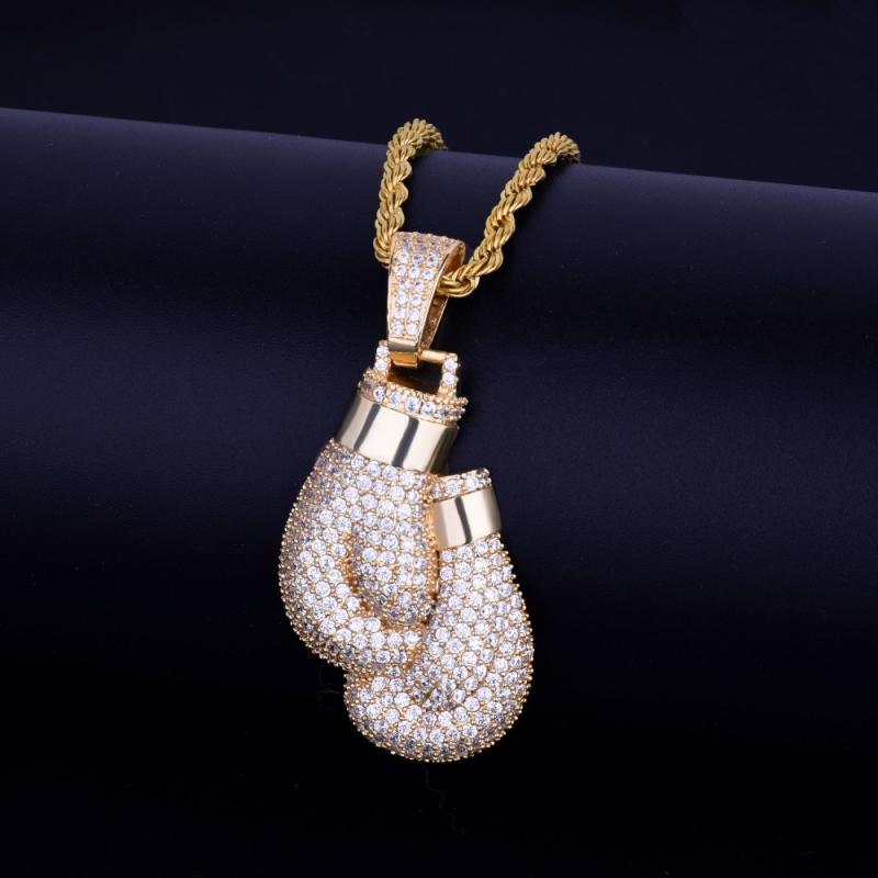 Hip Hop Bling Iced Cubic Zirco - Jewelry Making Gloves บทวิจารณ์และราคา