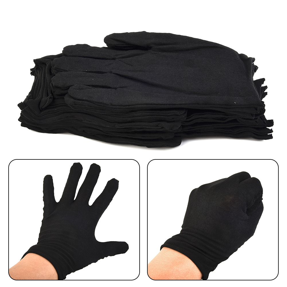 12 Pairs Black Cotton Gloves S - Jewelry Making Gloves บทวิจารณ์และราคา