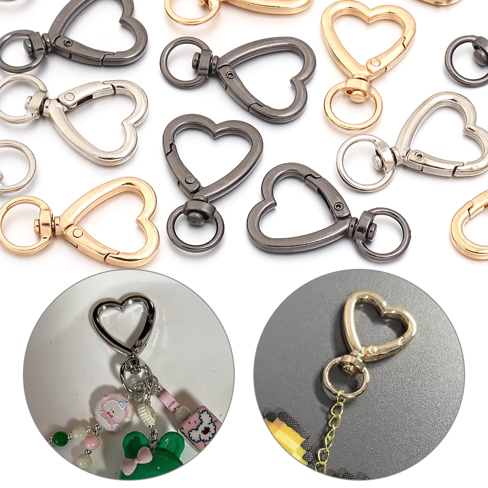 5-10pcs Alloy Heart Lobster Cl - Jewelry Making Rings บทวิจารณ์และราคา