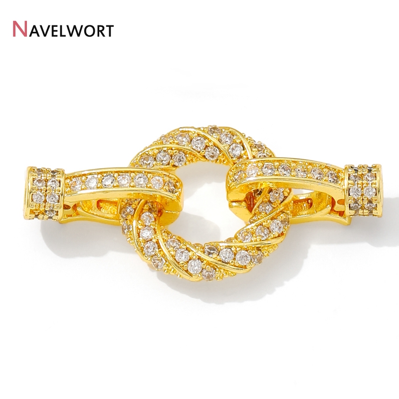 18K Gold Plated Brass With Zir - Jewelry Making Gold บทวิจารณ์และราคา