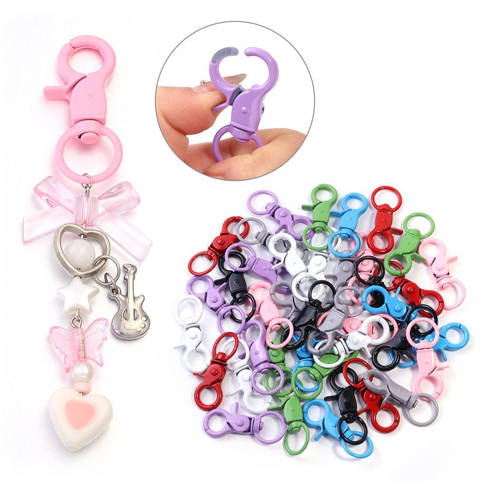 5Pcs/Lot Colorful Swivel Lobst - Jewelry Making Rings บทวิจารณ์และราคา