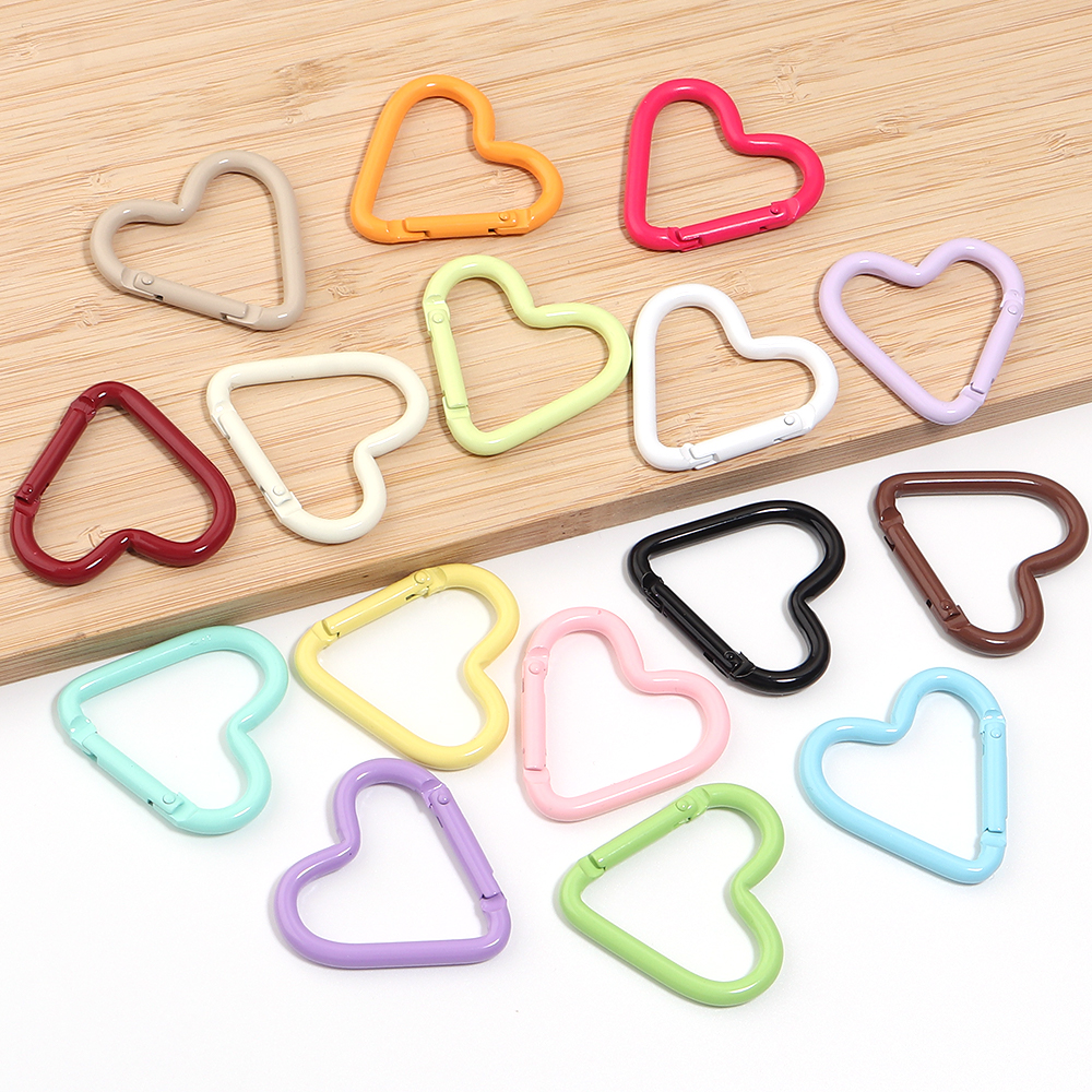 5pcs Colorful Heart-shaped Alu - Jewelry Making Rings บทวิจารณ์และราคา