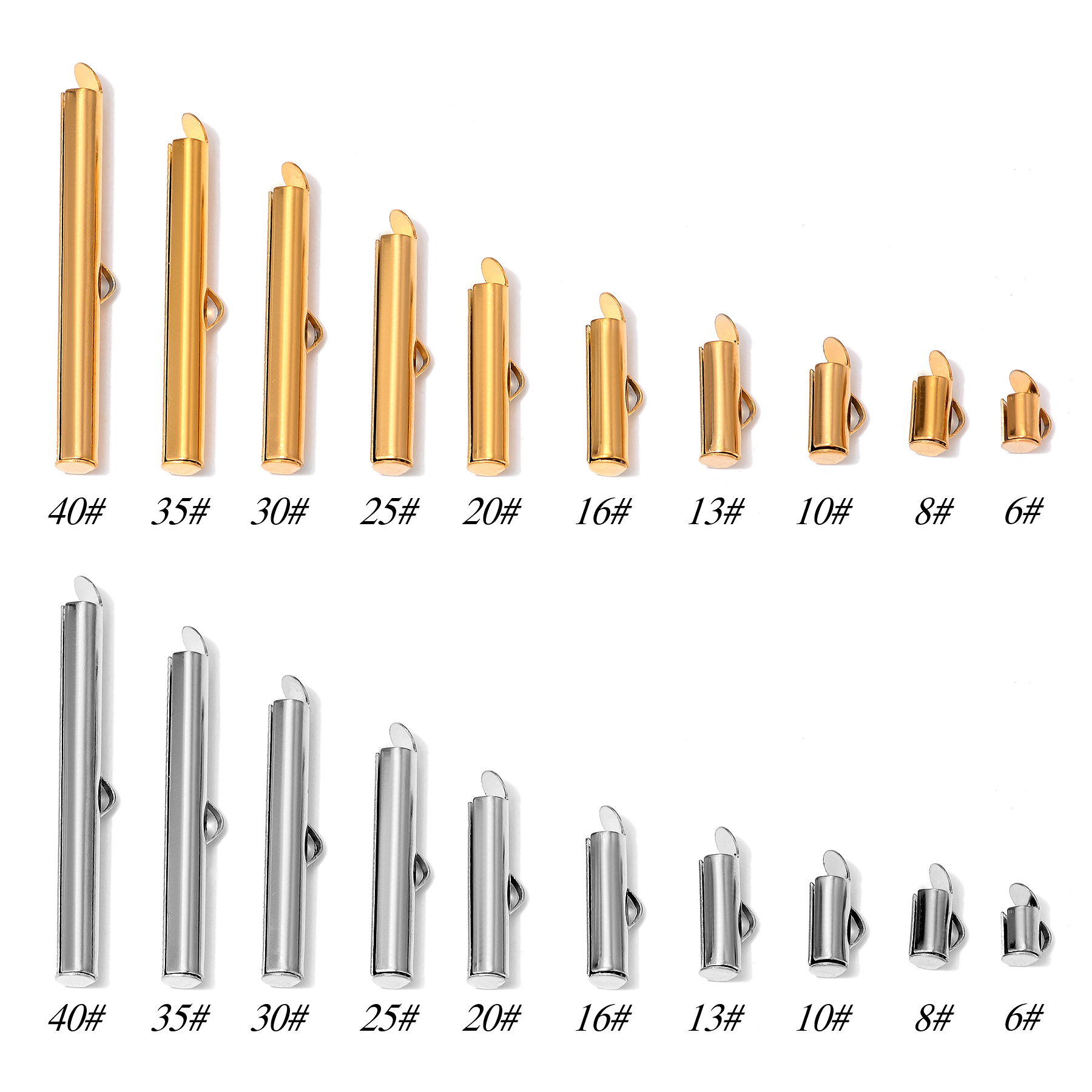 8pcs Stainless Steel Gold Plat - Crimp Bead Tube บทวิจารณ์และราคา