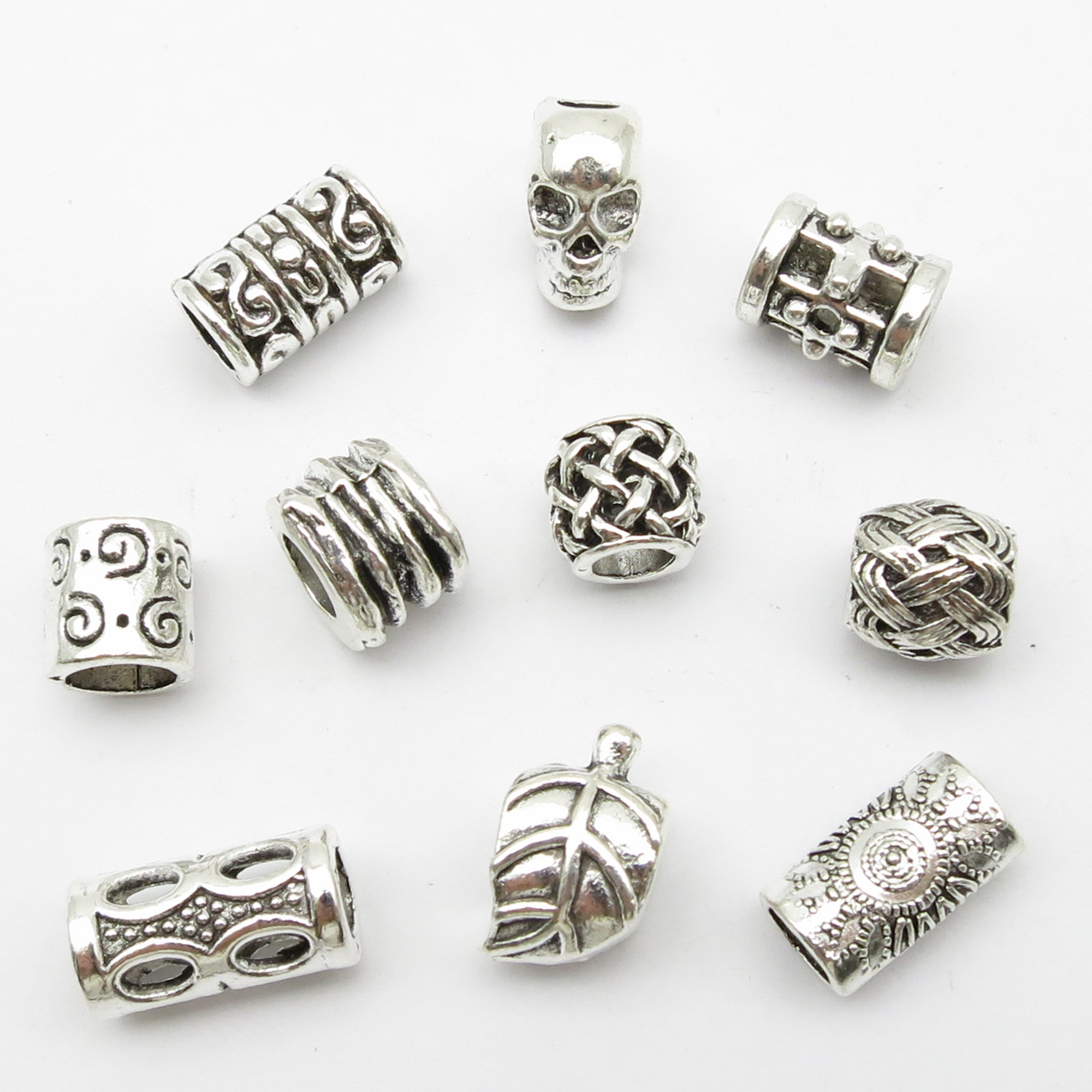 10Pcs/Pack Skull/Leaf DIY bead - Crimp Bead Tube บทวิจารณ์และราคา