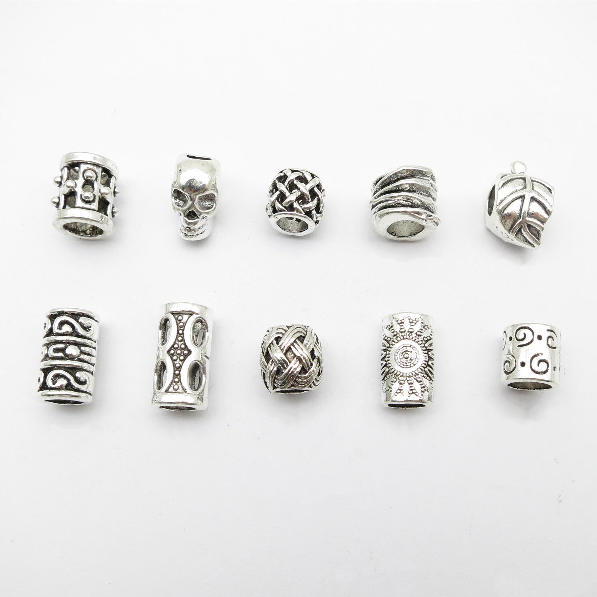 10Pcs/Pack Skull/Leaf DIY bead - Crimp Bead Tube บทวิจารณ์และราคา