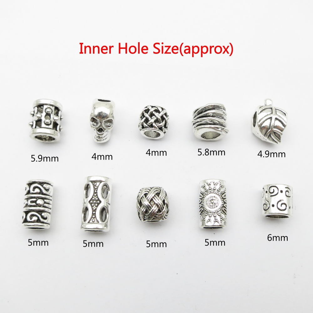 10Pcs/Pack Skull/Leaf DIY bead - Crimp Bead Tube บทวิจารณ์และราคา