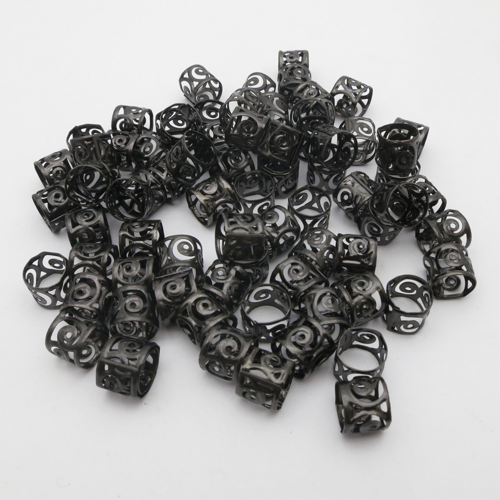 100pcs Hair Beads Jewelry, Bla - Crimp Bead Tube บทวิจารณ์และราคา