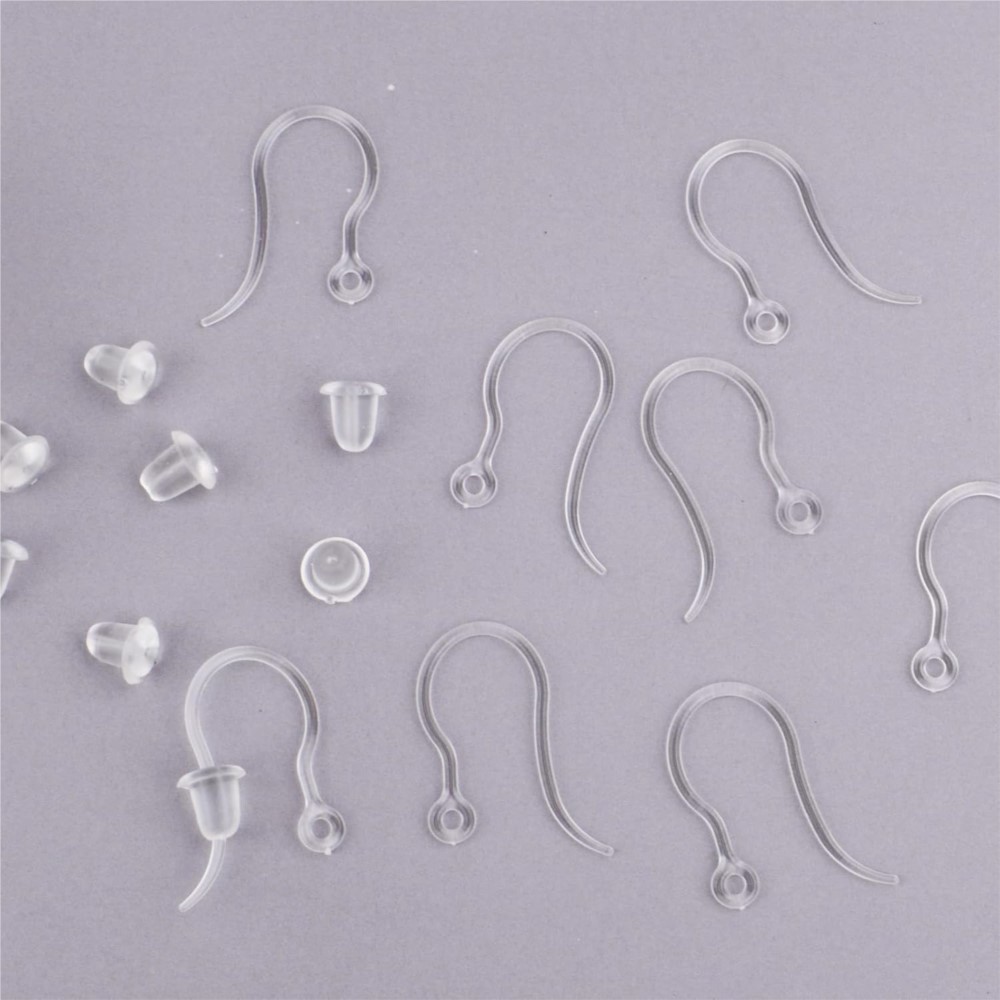 40pcs Clear Plastic Earring Ho - Jewelry Making Yarn บทวิจารณ์และราคา