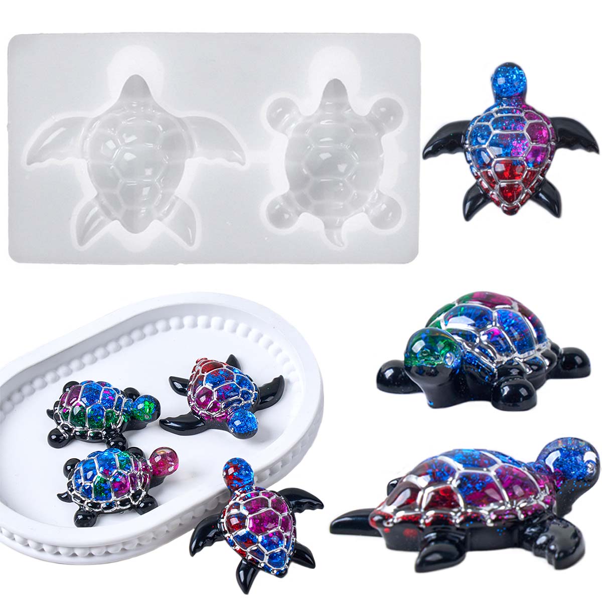 3D Sea Turtle Keychain Silicon - Resin Mold Jewelry บทวิจารณ์และราคา