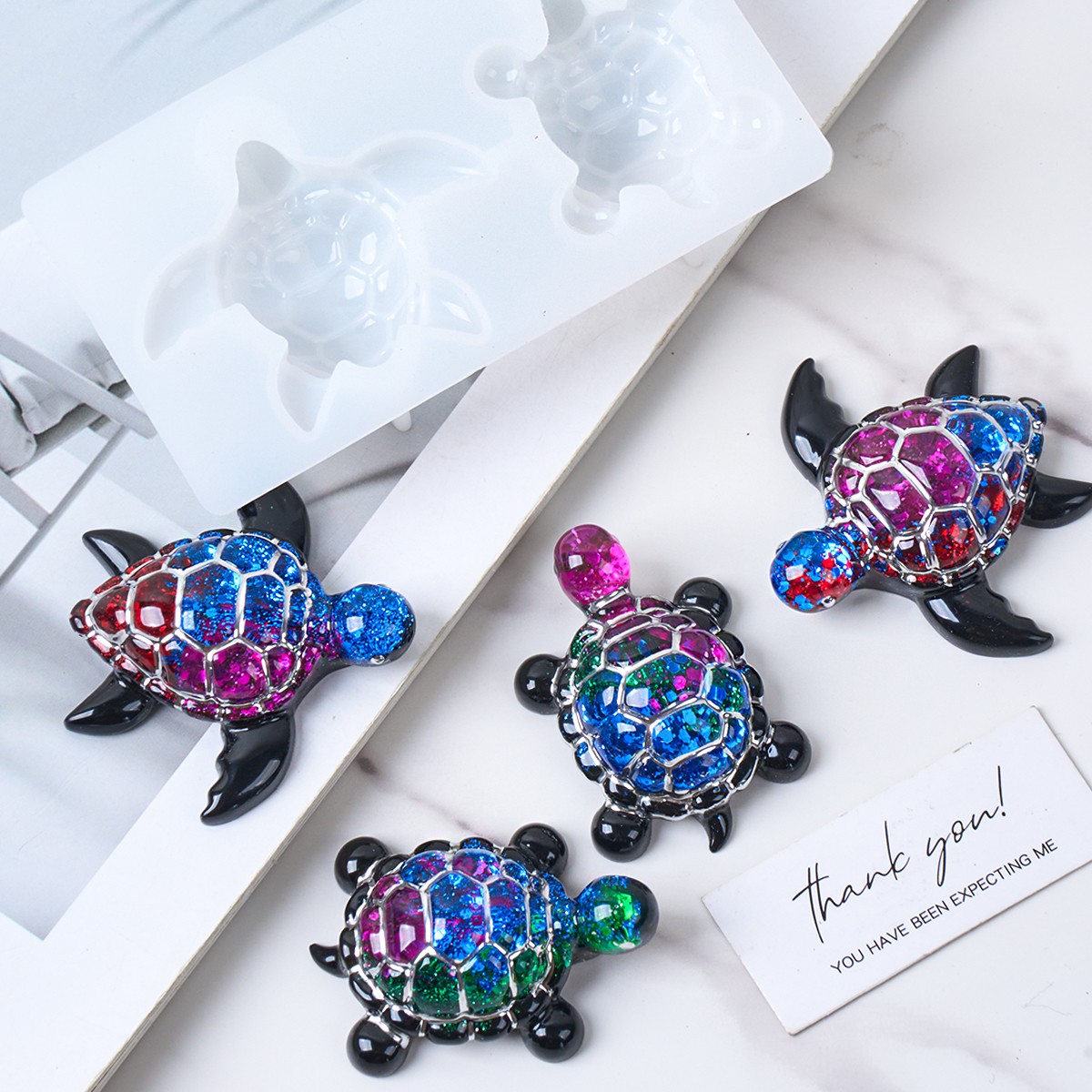 3D Sea Turtle Keychain Silicon - Resin Mold Jewelry บทวิจารณ์และราคา