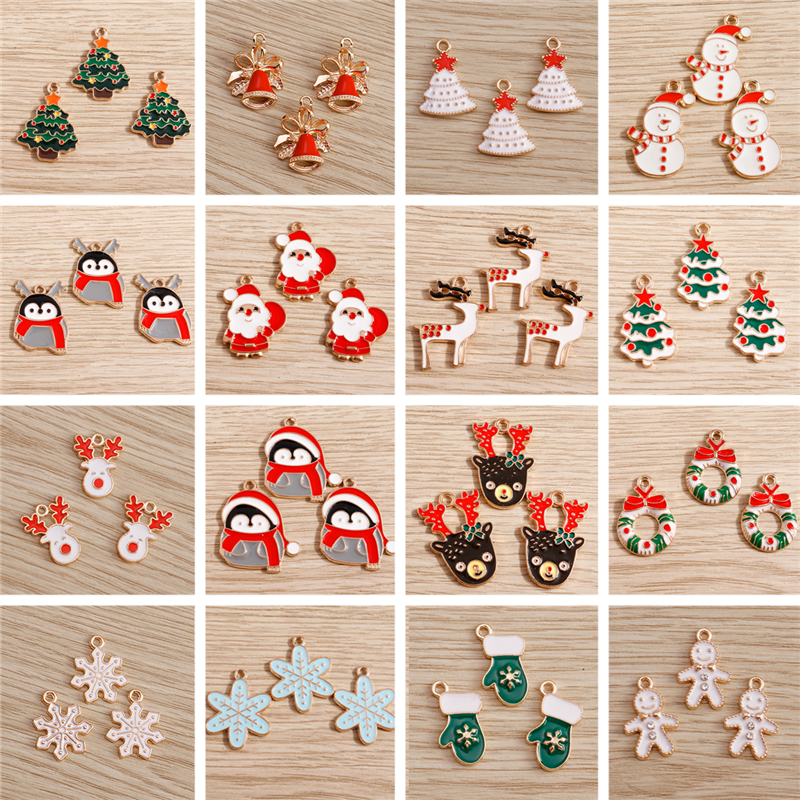10pcs Cute Christmas Charms En - Jewelry Making Gloves บทวิจารณ์และราคา
